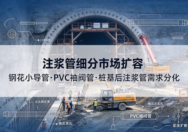 邳州注浆管细分市场扩容，隧道钢花小导管、PVC 袖阀管、桩基后注浆管需求分化